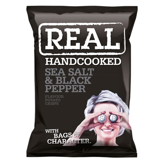 Picture of REAL CRISPS SEA SALT &~ PEPPER 150GR